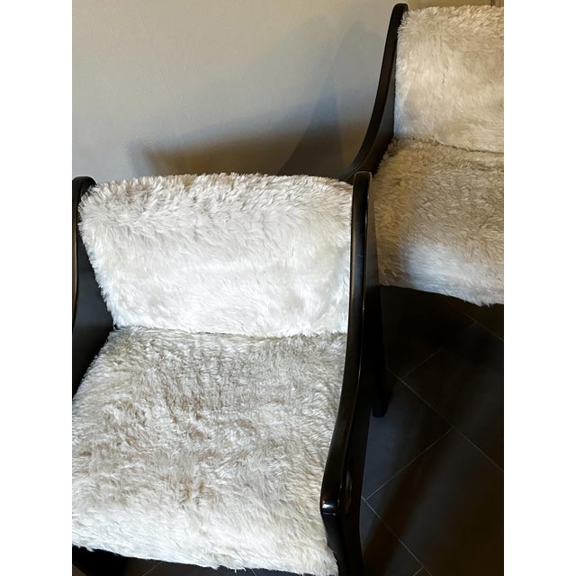 Set of Vintage Chairs in Ecofur For Sale - Image 13 of 16