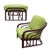 Mid 20th Century 1960s Brown Jordan Designer Mid Century Bent Rattan Two Chairs and One Ottoman For Sale - Image 5 of 8