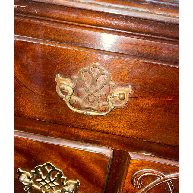 Wood Late 20th Century Councill Craftsmen Chippendale Revival Mahogany Lowboy Chest With Ball-and-Claw Feet For Sale - Image 7 of 10