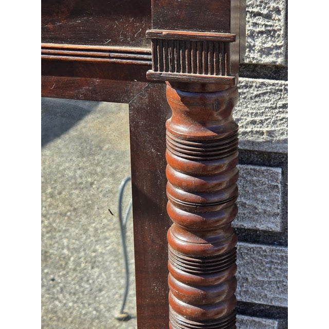 19th Century Americana Walnut Rope Column Original Mirror. For Sale - Image 14 of 16
