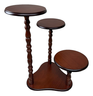 Japanese Three-Tier Hana-Dai Plant and Ceramic Stand, 1960