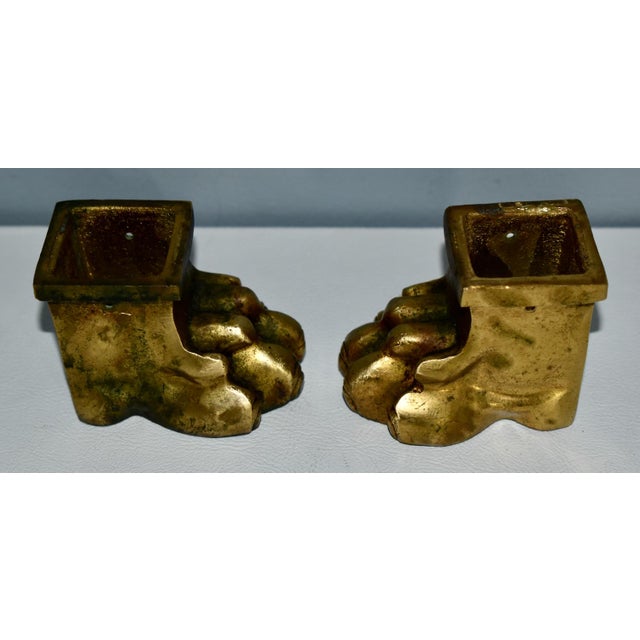 Metal Antique French Empire Brass Claw Feet Ormolu For Sale - Image 7 of 12