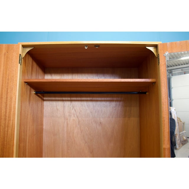 Brown Vintage Oak Wardrobe from Herbe, 1960s For Sale - Image 8 of 9