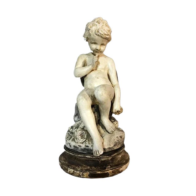 Antique Plaster Silent Child of Falconnet Sculpture For Sale
