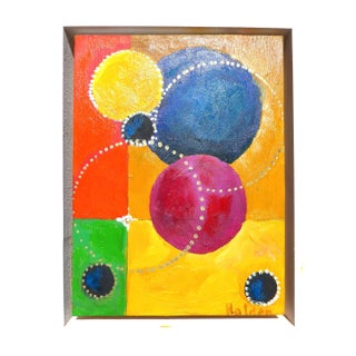 Geometric Aurora Oil Painting For Sale