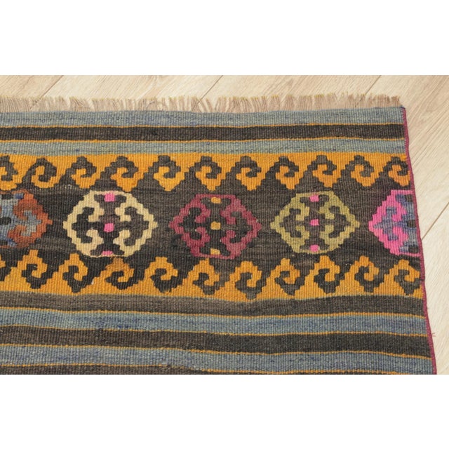 1950s Traditional Red Striped Kilim Rug For Sale - Image 12 of 13