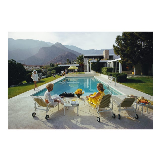 Poolside Gossip 30"x40" C-Print by Slim Aarons With Stamp and Certificate For Sale