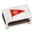 Nautical Flag Hand Painted Enamel Sterling Silver Antique Match Box Holder Tobacciana For Sale