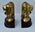 Vtg. Pair of Brass Lion Head Traditional Style Bookends W/Wood Base For Sale - Image 4 of 12