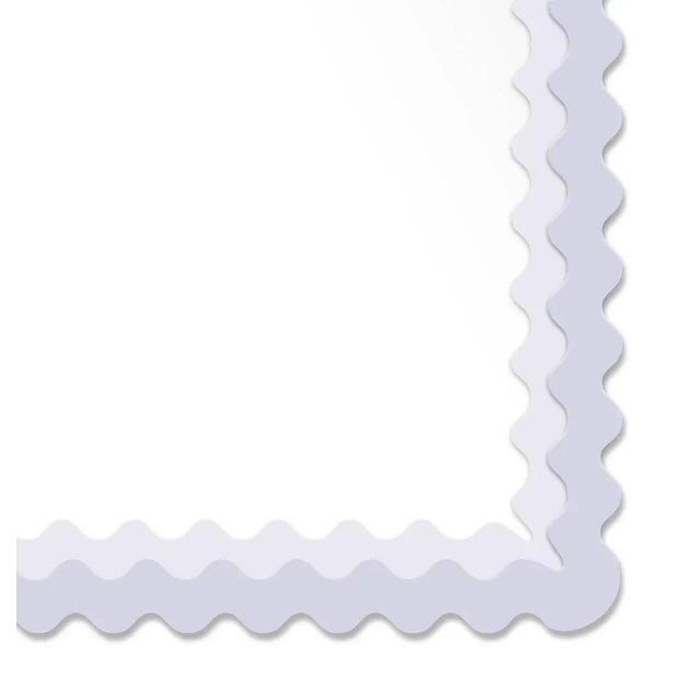 Contemporary Fleur Home x Chairish Carnival Chaos Square Mirror in Spring Iris, 24x24 For Sale - Image 3 of 3