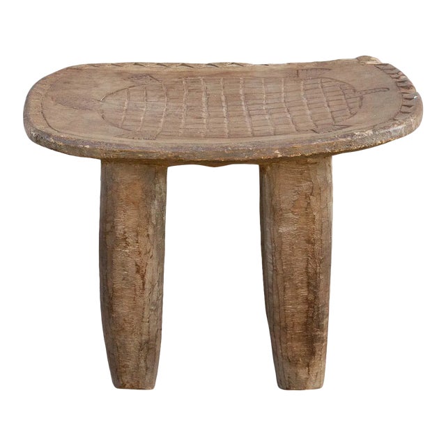Antique Tribal Turtle Carved Senufo Table For Sale