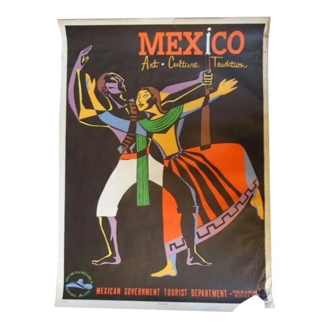 Vintage Mexican Travel Poster For Sale