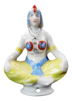 Early 20th Century Orientalist Half-Doll in Thuringian Porcelain Half-Figurine by Salammbô, 1920
