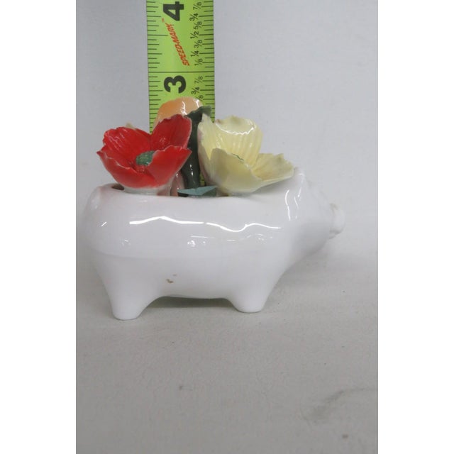 Crown Staffordshire England Fine Bone China Floral Pig Decorative Figurine 5158b For Sale - Image 15 of 18