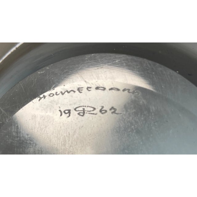 1980s Huge Per Lutken for Holmegaard Denmark Modern Blue Glass Centerpiece Fruit Bowl For Sale - Image 9 of 10