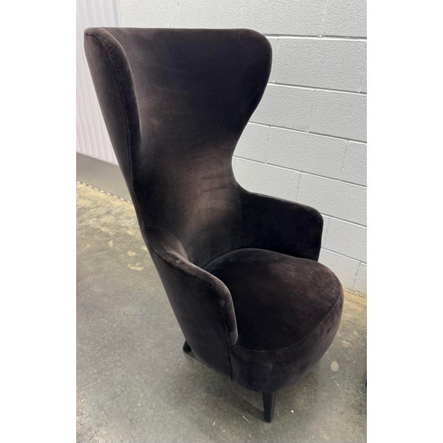 Tom Dixon for George Smith Wingback Chairs For Sale In New York - Image 6 of 9