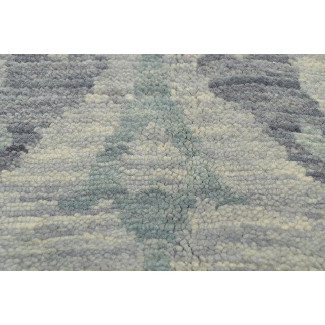 2010s 2010s Vintage Blue Earth-Tone Ikat Rug, 09'11 X 14'00 For Sale - Image 5 of 10