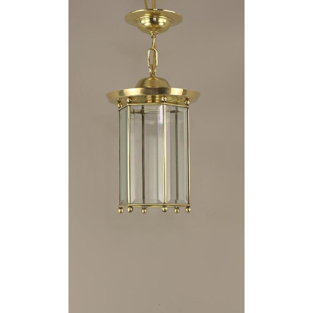 Art Deco Viennese Pendant Chandelier with Hand-Cut Glass, 1920s For Sale - Image 4 of 10