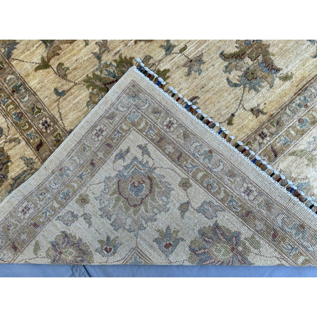 Hand-Knotted Afghan Oushak Chobi Wool Area Rug - 9'0" X 12'0" For Sale - Image 12 of 14