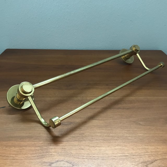 Boho Chic Brass Bathroom Towel Bar and Toilet Paper Holder 2 Piece