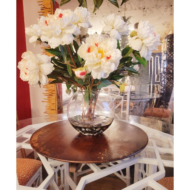 Wood Vintage Large Solid Wood Rustic Round Lazy Susan For Sale - Image 7 of 9