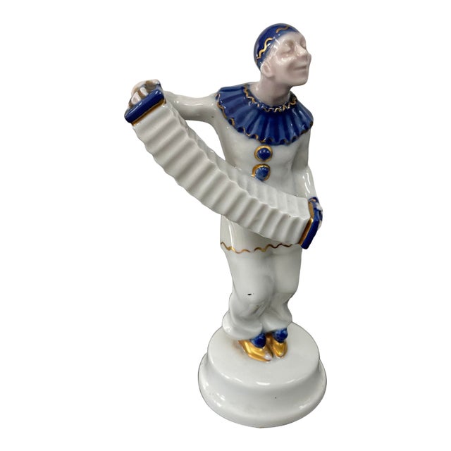 Art Deco Rosenthal Porcelain Pierrot Clown Figure Albert Caasmann for Rosenthal For Sale