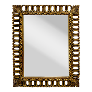 Hollywood Regency Gilt Ring Motif Mirror