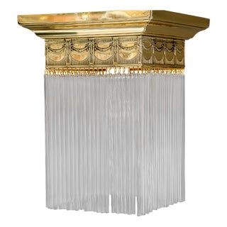 Art Deco Ceiling Lamp with Glass Sticks, 1920s For Sale