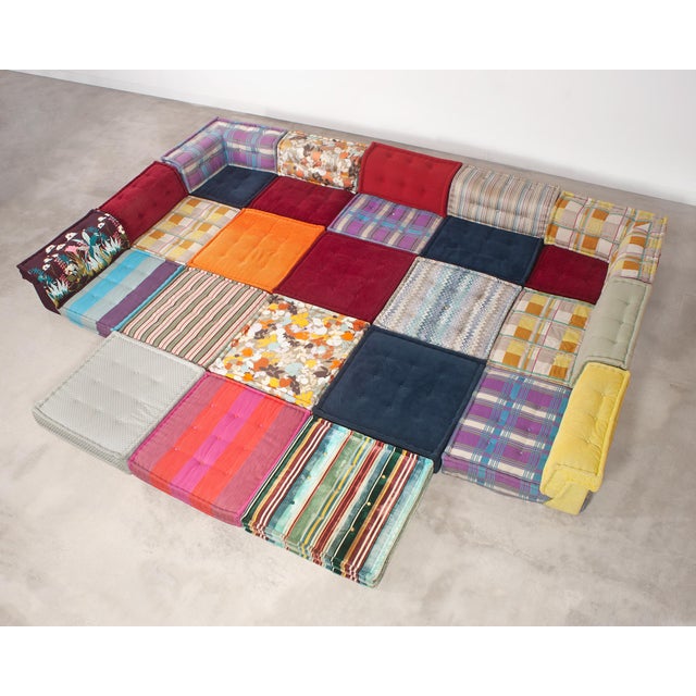 Navy Blue Mah Jong 27 Piece Kenzo Missoni Sofa by Hans Hopfer for Roche Bobois For Sale - Image 8 of 18