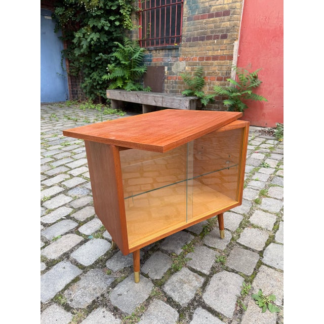 Wood Sapelli Mahogany TV Display Cabinet with Rotating Top For Sale - Image 7 of 11