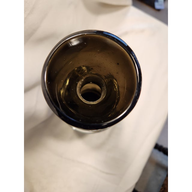 Elevate your collection with this striking and substantial work of Italian art glass. Standing a commanding 17 inches...