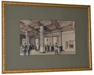Photographic Print Early 20th Century Illustration of a Hotel Bar Interior