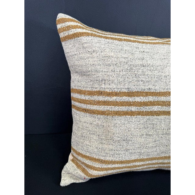 Turkish Hemp Pillow Cushion Natural Beige Brown Cushion Cover 20"x20" #30622 Enhance your home decor with our Kilim Pillow...