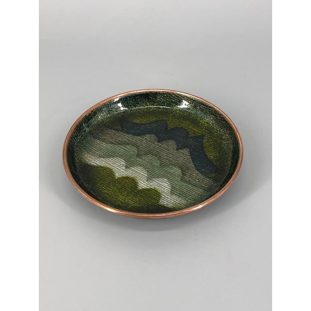 Green Enamelled Copper Bowl by Studio Del Campo, Italy, 1960s For Sale - Image 8 of 8