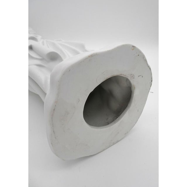 Vintage Medieval Lady Bisque Porcelain Figurine, 1970s For Sale - Image 14 of 15