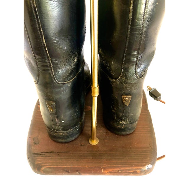 Equestrian Chic in a Lamp With Boots by Henry Maxwell of London For Sale - Image 4 of 12