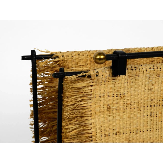 Mid-Century Modern Magazine Rack with Heavy Metal Shelf For Sale - Image 11 of 13