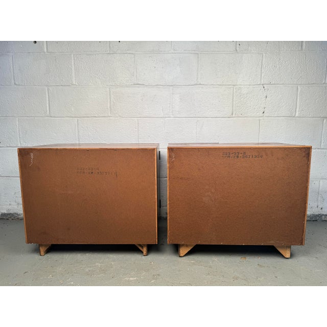 Mid 20th Century Vintage Walnut Cabinet Nightstands by Lane - a Pair For Sale - Image 12 of 12