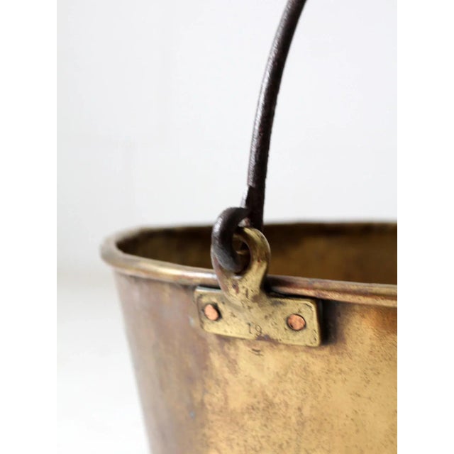 Antique E. Miller Brass Hearth Pot For Sale - Image 11 of 13