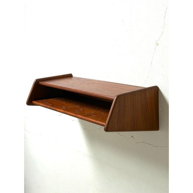 Wood Model 24 Wall Shelves in Teak by Kai Kristiansen for Aksel Kjersgaard, 1960s, Set of 2 For Sale - Image 7 of 10