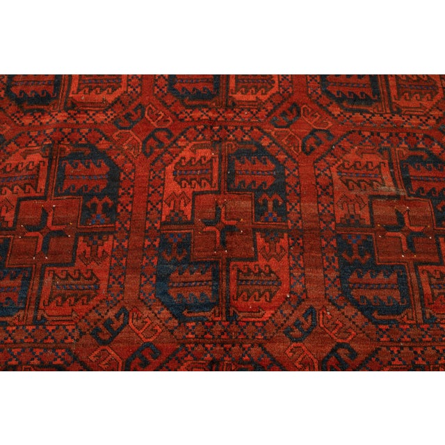 Mid-20th Century Vintage Turkmen Wool Rug 6'6" X 8'6". For Sale - Image 10 of 13