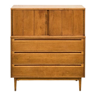 Mid 20th Century American of Martinsville Highboy Dresser For Sale