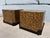 Wood Pair End Tables, Side Tables, Fabric and Resin, 1980s For Sale - Image 7 of 17