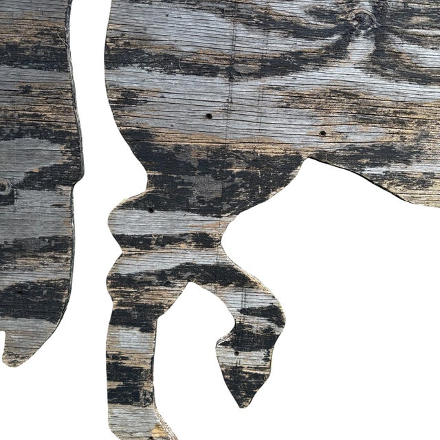 Rather Large Wood Horse Silhouette From a Blacksmith's Forge For Sale - Image 10 of 18