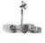 Chrome Space Age Chrome and Lucite Chandelier For Sale - Image 8 of 11