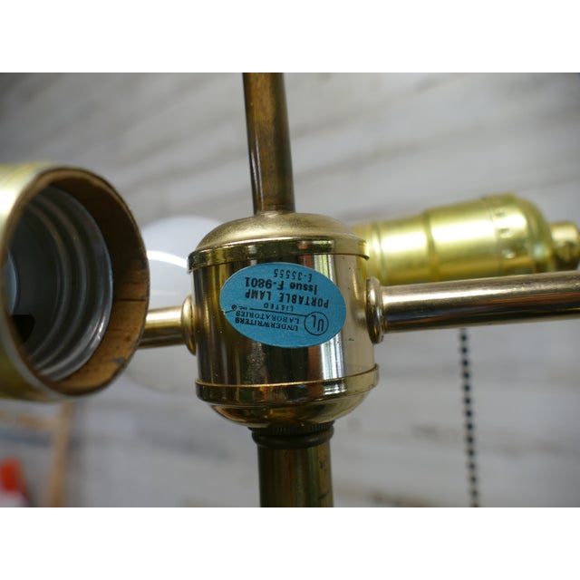 Mid 20th Century Authentic Marbro Monumental Brass Table Lamps With Original Pleated Shades - a Pair For Sale In Seattle - Image 6 of 18