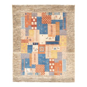 Mid Century Persian Gabbeh Rug 5'3'' X 6'6''
