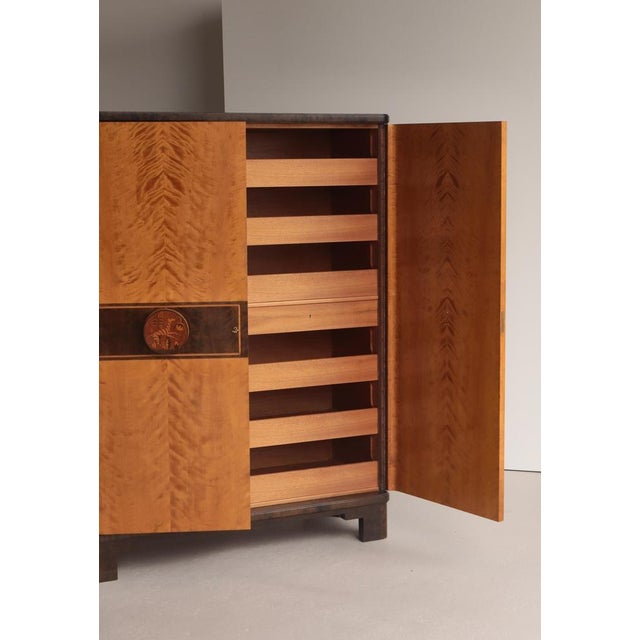 Swedish Grace Birchwood Cabinet by Otto Schulz for Boet, Gothenburg, 1930s For Sale - Image 4 of 18