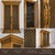 Wood 1960s Gold Leaf Finish Wood Cabinet With Carved Lattice Doors and Glass Shelving For Sale - Image 7 of 7