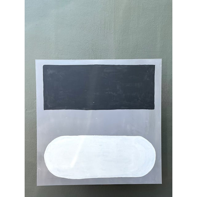 Vintage Monumental Abstract Painting on Canvas For Sale - Image 9 of 12